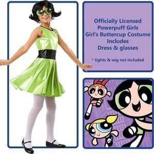 The Powerpuff Girls Buttercup Halloween Cosplay Costume Child Size Medium 8-10